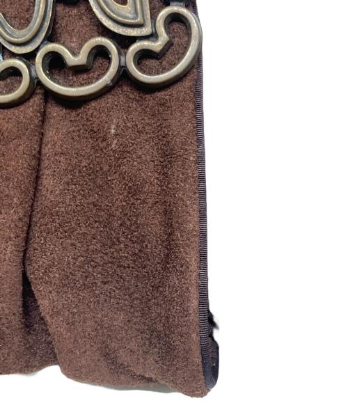 DOLCE & GABBANA（ドルチェ＆ガッバーナ）DOLCE & GABBANA (ドルチェ＆ガッバーナ) スエードワンショルダーバッグ ブラウンの古着・服飾アイテム