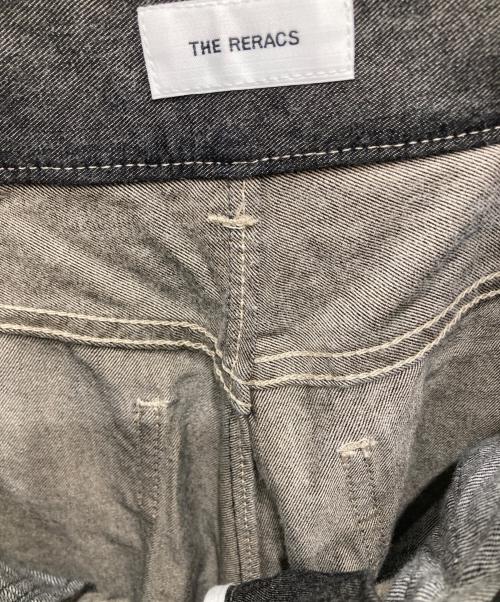 THE RERACS（ザ リラクス）THE RERACS (ザ リラクス) 24SS KUURA DENIM THE WIDE DENIM ブラック サイズ:36の古着・服飾アイテム
