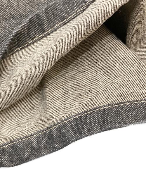 THE RERACS（ザ リラクス）THE RERACS (ザ リラクス) 24SS KUURA DENIM THE WIDE DENIM ブラック サイズ:36の古着・服飾アイテム