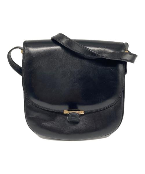 BALLY（バリー）BALLY (バリー) レザーショルダーバッグ ブラックの古着・服飾アイテム