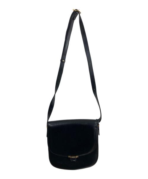 BALLY（バリー）BALLY (バリー) レザーショルダーバッグ ブラックの古着・服飾アイテム