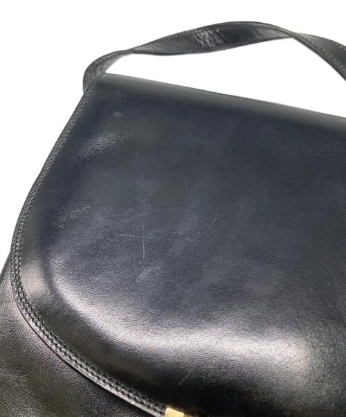 BALLY（バリー）BALLY (バリー) レザーショルダーバッグ ブラックの古着・服飾アイテム