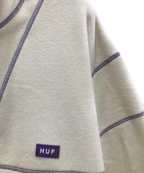 HUF（ハフ）HUF (ハフ) elysian quarter zip fleece ホワイト サイズ:XLの古着・服飾アイテム