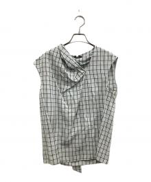 tibi（ティビ）の古着「ノースリーブブラウス」｜ブルー