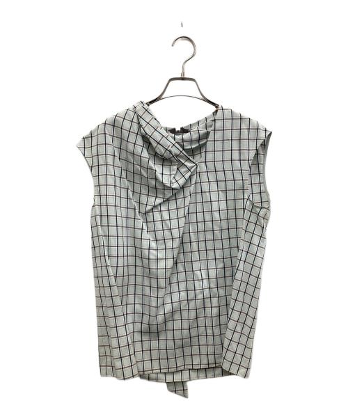 tibi（ティビ）tibi (ティビ) ノースリーブブラウス ブルー サイズ:2 未使用品の古着・服飾アイテム