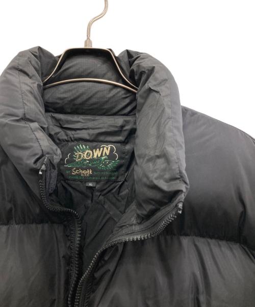 Schott（ショット）Schott (ショット) NYLON HYBRID DOWN JACKET ブラック サイズ:XLの古着・服飾アイテム