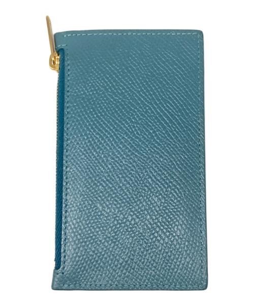 CELINE（セリーヌ）CELINE (セリーヌ) コンパクトジップカードホルダー ブルーの古着・服飾アイテム