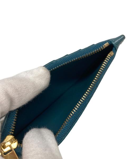 CELINE（セリーヌ）CELINE (セリーヌ) コンパクトジップカードホルダー ブルーの古着・服飾アイテム