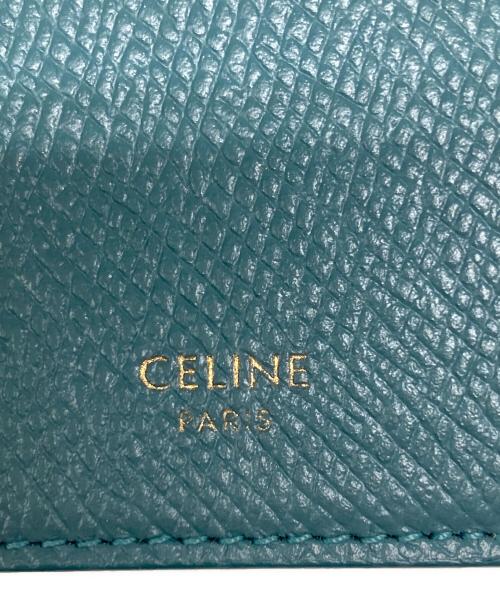CELINE（セリーヌ）CELINE (セリーヌ) コンパクトジップカードホルダー ブルーの古着・服飾アイテム