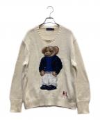 POLO RALPH LAURENポロ・ラルフローレン）の古着「ポロベア刺繍セーター」｜アイボリー