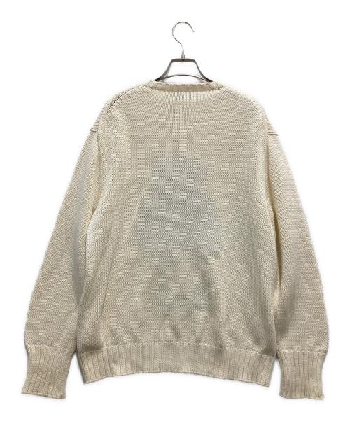 POLO RALPH LAUREN（ポロ・ラルフローレン）POLO RALPH LAUREN (ポロ・ラルフローレン) ポロベア刺繍セーター アイボリー サイズ:170/96Aの古着・服飾アイテム