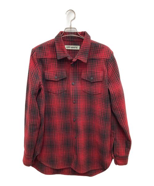 OFF-WHITE（オフホワイト）OFF-WHITE (オフホワイト) 長袖シャツ レッド サイズ:Mの古着・服飾アイテム