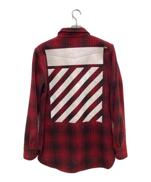 OFF-WHITE（オフホワイト）OFF-WHITE (オフホワイト) 長袖シャツ レッド サイズ:Mの古着・服飾アイテム