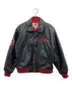 GUESS×BETTY BOOPゲス×ベティー・ブープ）の古着「GO BETTY BOOP UNISEX PU JACK」｜ブラック