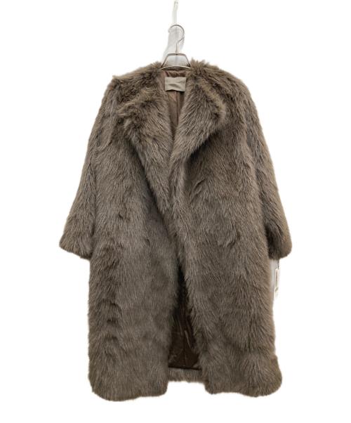 heliopole（エリオポール）heliopole (エリオポール) ECO FUR LONG COAT/エコ ファー ロング コート ブラウン サイズ:36 未使用品の古着・服飾アイテム