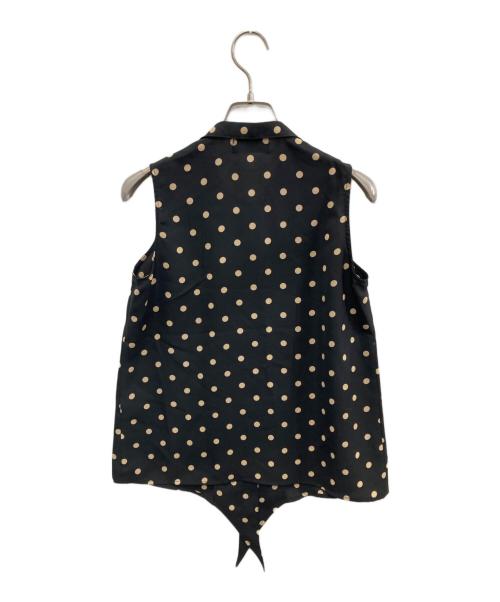 FRED PERRY（フレッドペリー）FRED PERRY (フレッドペリー) POLKA DOT SLEEVELESS SHIRT ブラック サイズ:10の古着・服飾アイテム