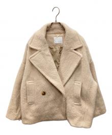 COLLAGE GALLARDAGALANTE（コラージュ ガリャルダガランテ）の古着「ウール混シャギーPコート」｜ベージュ