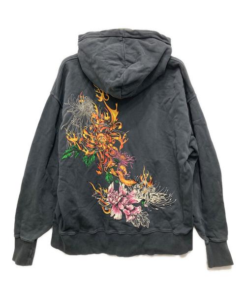 Denham（デンハム）Denham (デンハム) ATELIER RESERVE (アトリエリザーブ) バックプリントプルオーバーパーカー　29201-3-60002 グレー サイズ:Mの古着・服飾アイテム