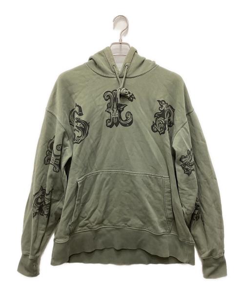 Denham（デンハム）Denham (デンハム) ATELIER RESERVE (アトリエリザーブ) アーチロゴプルオーバーパーカー カーキ サイズ:タグにサイズ表記なし（下記参照）の古着・服飾アイテム