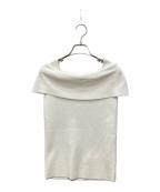 JENNEジェンヌ）の古着「ショルダーラップサマーニット」｜ホワイト