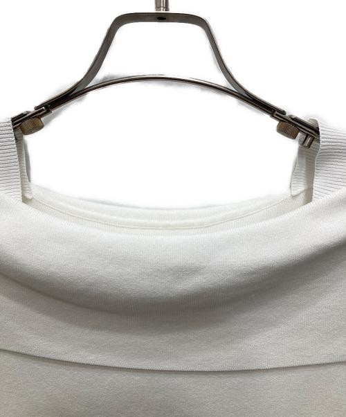 JENNE（ジェンヌ）JENNE (ジェンヌ) ショルダーラップサマーニット ホワイト サイズ:Sの古着・服飾アイテム