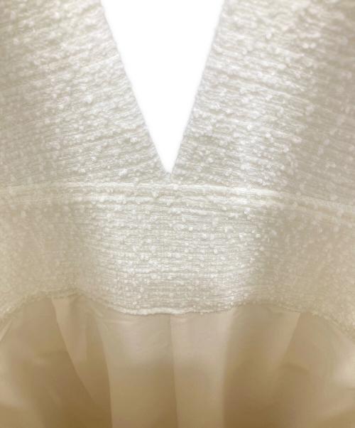 maison de dolce（メゾンドドルチェ）maison de Dolce (メゾンドドルチェ) ツイードサロペット アイボリー サイズ:Sの古着・服飾アイテム