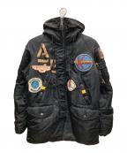 AVIREXアヴィレックス）の古着「N-3Bフライトジャケット」｜ブラック