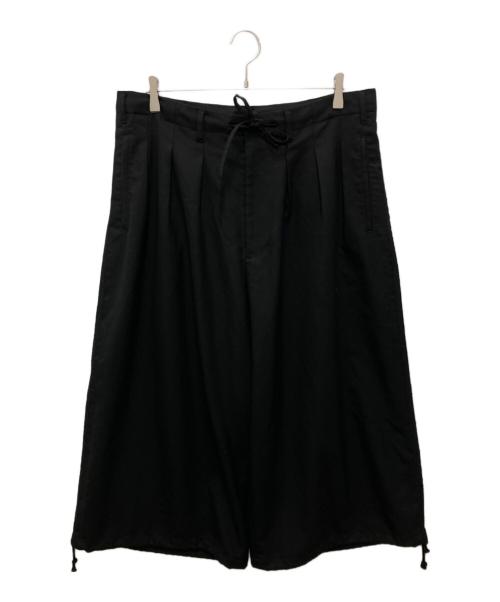 GROUND Y（グラウンドワイ）GROUND Y (グラウンドワイ) WOOL POLYESTER GABARDINE BALLOON PANTS ブラック サイズ:3の古着・服飾アイテム