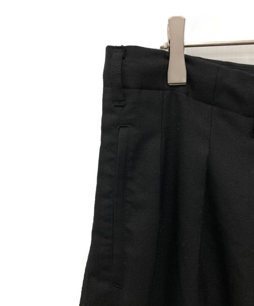 GROUND Y（グラウンドワイ）GROUND Y (グラウンドワイ) WOOL POLYESTER GABARDINE BALLOON PANTS ブラック サイズ:3の古着・服飾アイテム