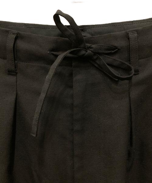 GROUND Y（グラウンドワイ）GROUND Y (グラウンドワイ) WOOL POLYESTER GABARDINE BALLOON PANTS ブラック サイズ:3の古着・服飾アイテム