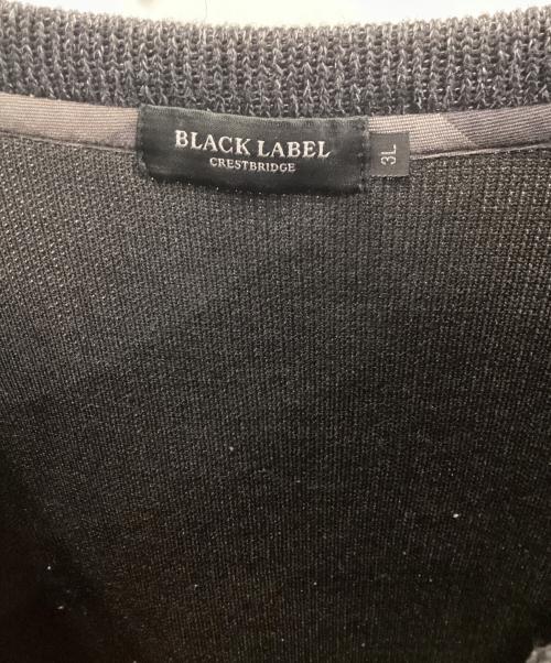 BLACK LABEL CRESTBRIDGE（ブラックレーベル クレストブリッジ）BLACK LABEL CRESTBRIDGE (ブラックレーベル クレストブリッジ) クルーネックニット グレー サイズ:3XLの古着・服飾アイテム