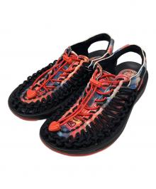 KEEN（キーン）の古着「UNEEK NEW YORK AT NIGHT/キーン ニューヨーク アット ナイト」｜ブラック×レッド