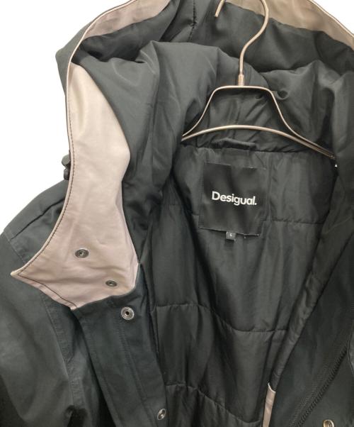 Desigual（デシグアル）Desigual (デシグアル) LOUIS グラデーション フードモッズコート ブラック サイズ:Lの古着・服飾アイテム