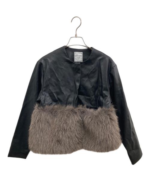 AMLILE（アメイル）AMLILE (アメイル) フェイクレザージャケット ブラック サイズ:Freeの古着・服飾アイテム