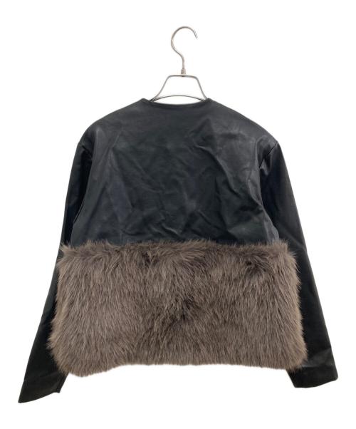 AMLILE（アメイル）AMLILE (アメイル) フェイクレザージャケット ブラック サイズ:Freeの古着・服飾アイテム