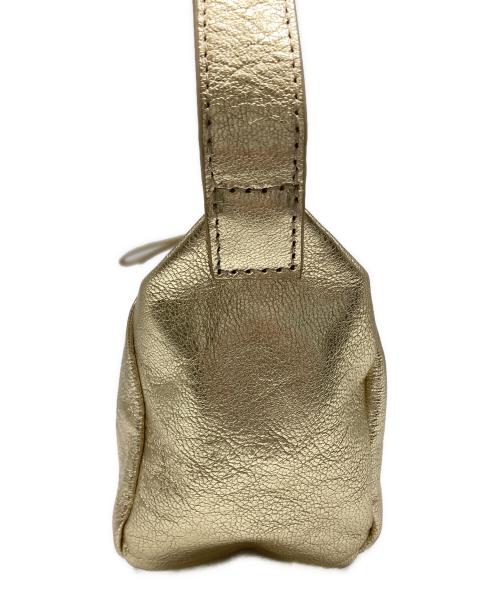 ear PAPILLONNER（イアパピヨネ）ear PAPILLONNER (イアパピヨネ) ボックスミニショルダーバッグ ゴールドの古着・服飾アイテム