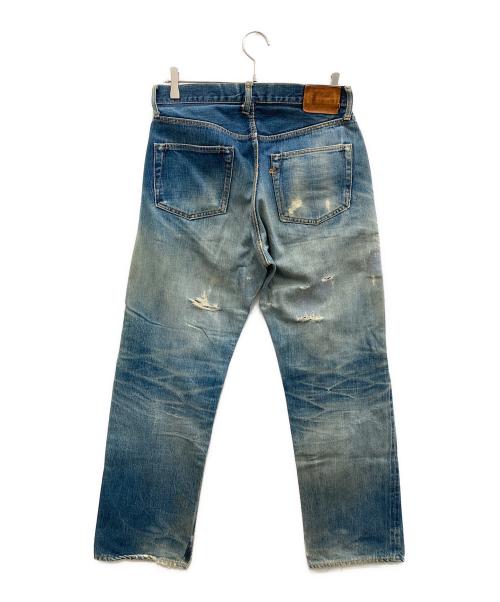 45rpm（45アールピーエム）45rpm (45アールピーエム) ダメージデニムパンツ ブルー サイズ:W32の古着・服飾アイテム