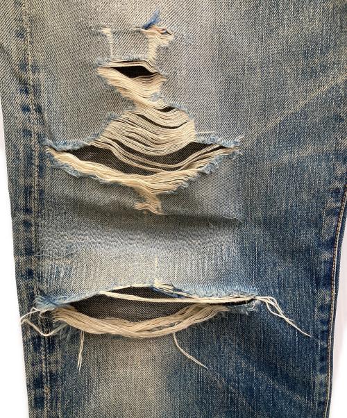 45rpm（45アールピーエム）45rpm (45アールピーエム) ダメージデニムパンツ ブルー サイズ:W33の古着・服飾アイテム