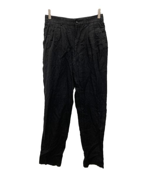 COMME des GARCONS HOMME PLUS（コムデギャルソンオムプリュス）COMME des GARCONS HOMME PLUS (コムデギャルソンオムプリュス) 90'sリネンスラックス ブラック サイズ:Sの古着・服飾アイテム
