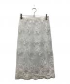 Spick and Spanスピックアンドスパン）の古着「スカラレーススカート」｜ホワイト