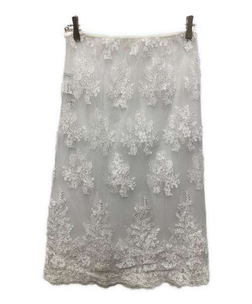 Spick and Span（スピックアンドスパン）Spick and Span (スピックアンドスパン) スカラレーススカート ホワイト サイズ:Freeの古着・服飾アイテム