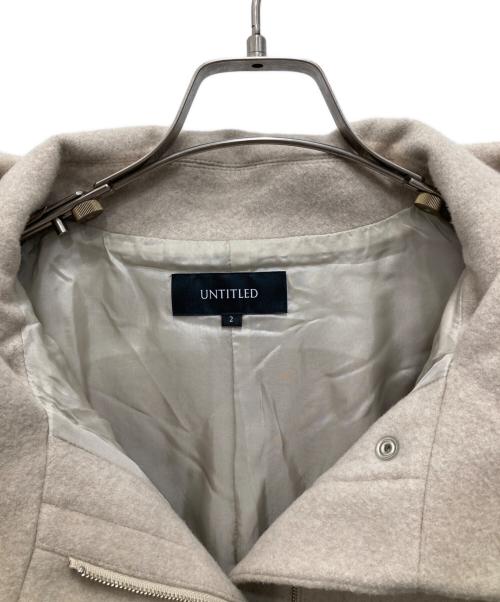 UNTITLED（アンタイトル）UNTITLED (アンタイトル) ビッグカラーショートウールコート ベージュ サイズ:2の古着・服飾アイテム