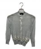 tricot COMME des GARCONSトリココムデギャルソン）の古着「刺繍カーディガン」｜グレー