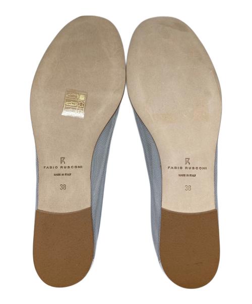 FABIO RUSCONI（ファビオルスコーニ）FABIO RUSCONI (ファビオルスコーニ) シアーフラットシューズ シルバー サイズ:38の古着・服飾アイテム