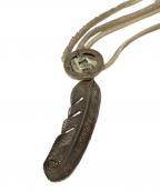 Tady & Kingタディアンドキング）の古着「フェザー×ホイールビーズネックレス」｜シルバー