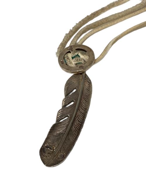 Tady & King（タディアンドキング）Tady & King (タディアンドキング) フェザー×ホイールビーズネックレス シルバーの古着・服飾アイテム