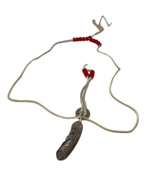 Tady & King（タディアンドキング）Tady & King (タディアンドキング) フェザー×ホイールビーズネックレス シルバーの古着・服飾アイテム