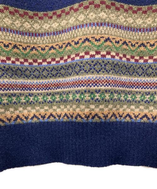 BROOKS BROTHERS（ブルックスブラザーズ）BROOKS BROTHERS (ブルックスブラザーズ) Vネックニット ネイビー×グリーン サイズ:Lの古着・服飾アイテム