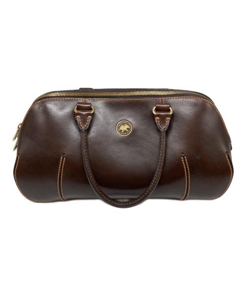 HUNTING WORLD（ハンティングワールド）HUNTING WORLD (ハンティングワールド) レザーハンドバッグ ブラウンの古着・服飾アイテム