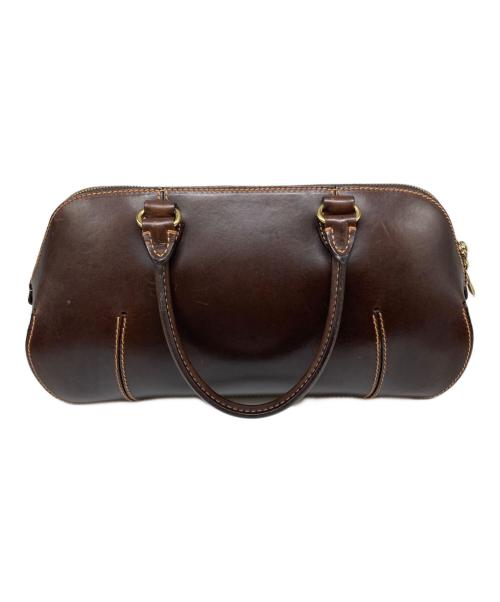 HUNTING WORLD（ハンティングワールド）HUNTING WORLD (ハンティングワールド) レザーハンドバッグ ブラウンの古着・服飾アイテム